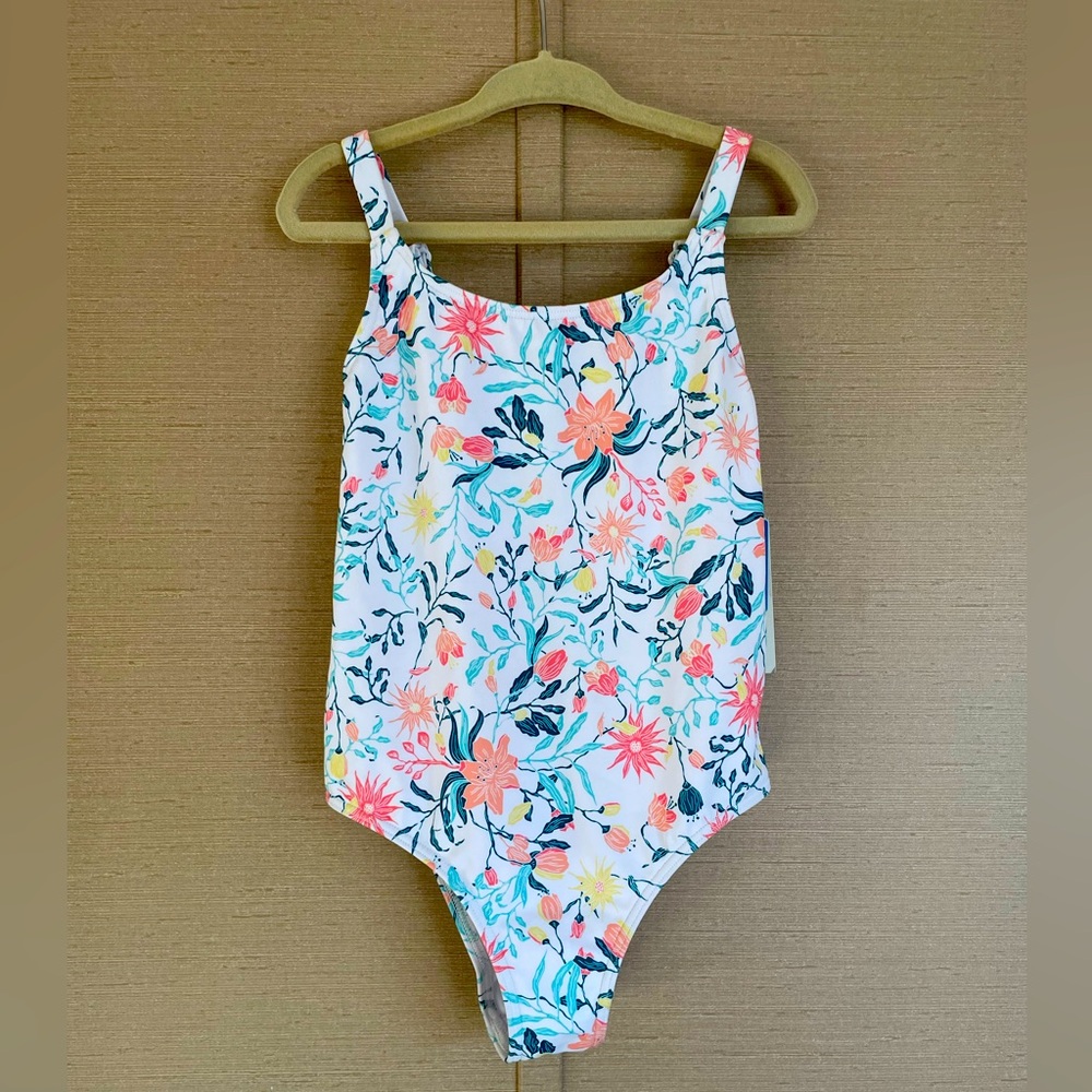 ROXY girls garden print one piece swimsuit